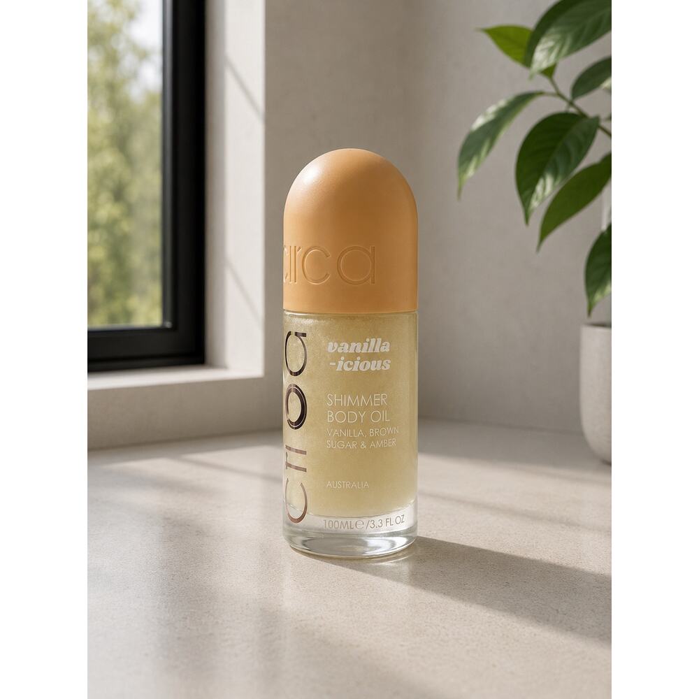 $40 Ciroa Vanilla-icious Shimmer Body Oil 3.3 oz Glow Oil Hydrating Australian